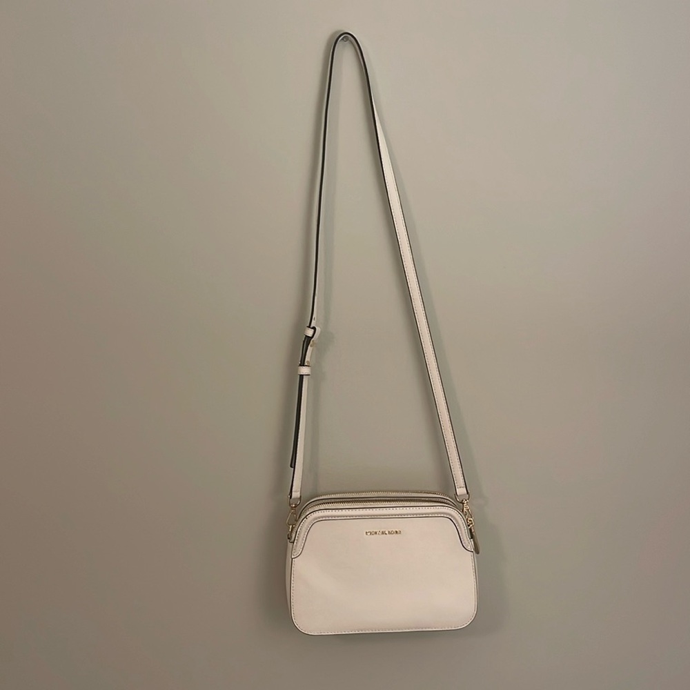 Michael Michael Kors CROSSGRAIN LEATHER DOUBLE ZIP CROSSBODY